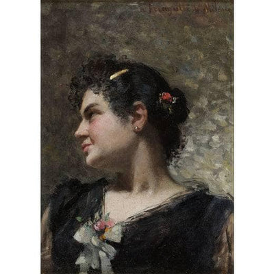 Portrait of a woman in hallway