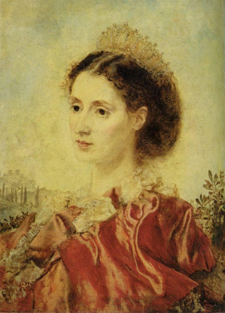Portrait of a woman by Anton Romako — Oil Painting Reproduction
