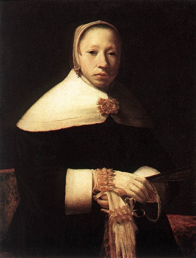 Portrait of a woman by Gerrit Dou — Oil Painting Reproduction