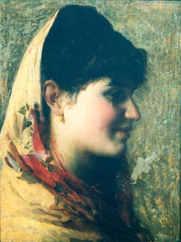 Portrait of a woman by Noè Bordignon — Oil Painting Reproduction