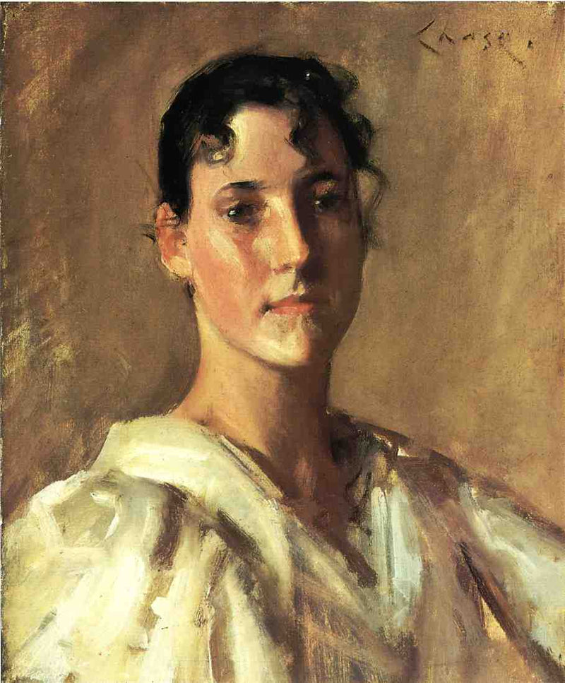 Portrait of a Woman by William Merritt Chase — Oil Painting Reproduction