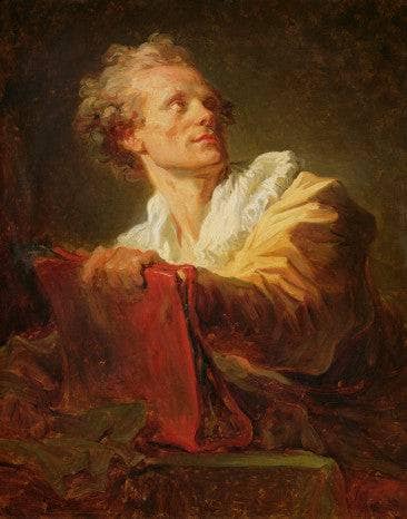 Portrait of a Young Artist, presumed to be Jacques Andre Naigeon in entryway