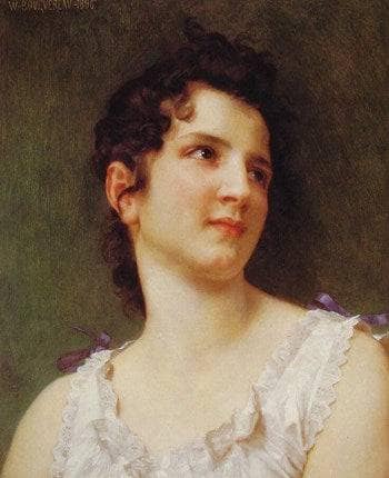 Portrait of a young gir by William-Adolphe Bouguereau — Oil Painting Reproduction