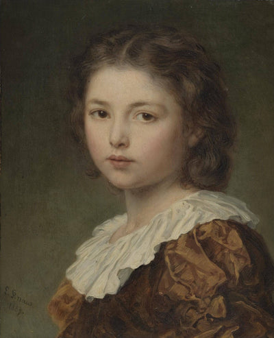 Portrait of a Young Girl in home office