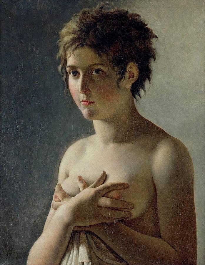 Portrait of a Young Girl by Pierre-Narcisse Guerin — Oil Painting Reproduction