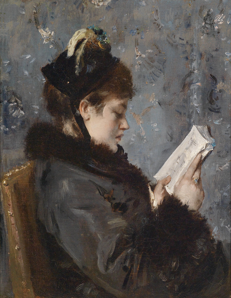 Portrait of a young lady by Alfred Stevens — Oil Painting Reproduction