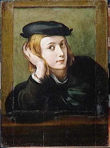 Portrait of a Young Man in apartment