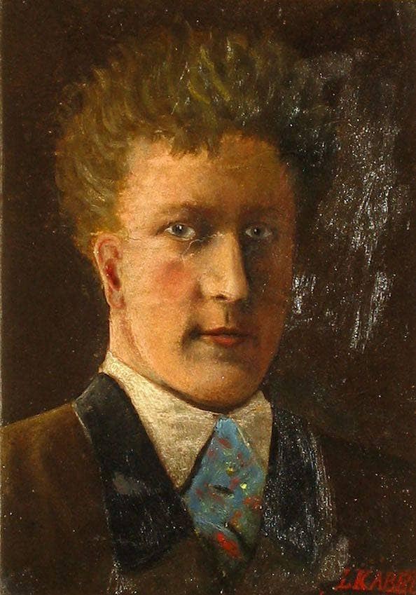 Portrait of a young man by Ludvig Kabell — Oil Painting Reproduction