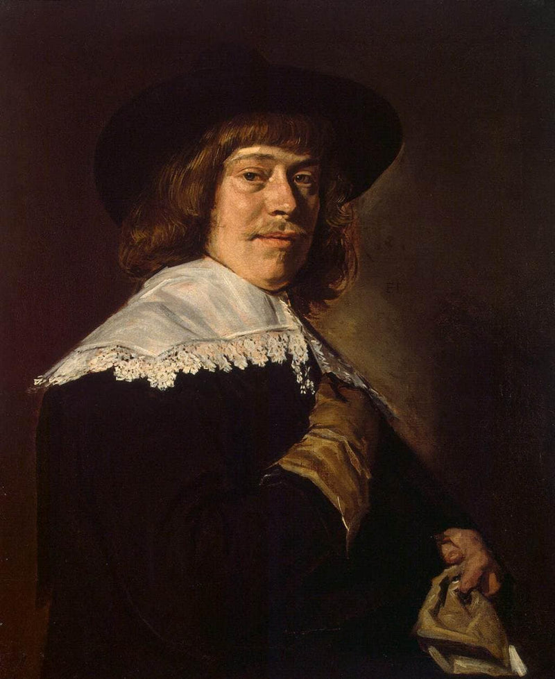 Portrait of a Young Man with a Glove by Frans Hals — Oil Painting Reproduction