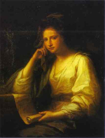 Portrait of a Young Woman as a Sibyl in dining room