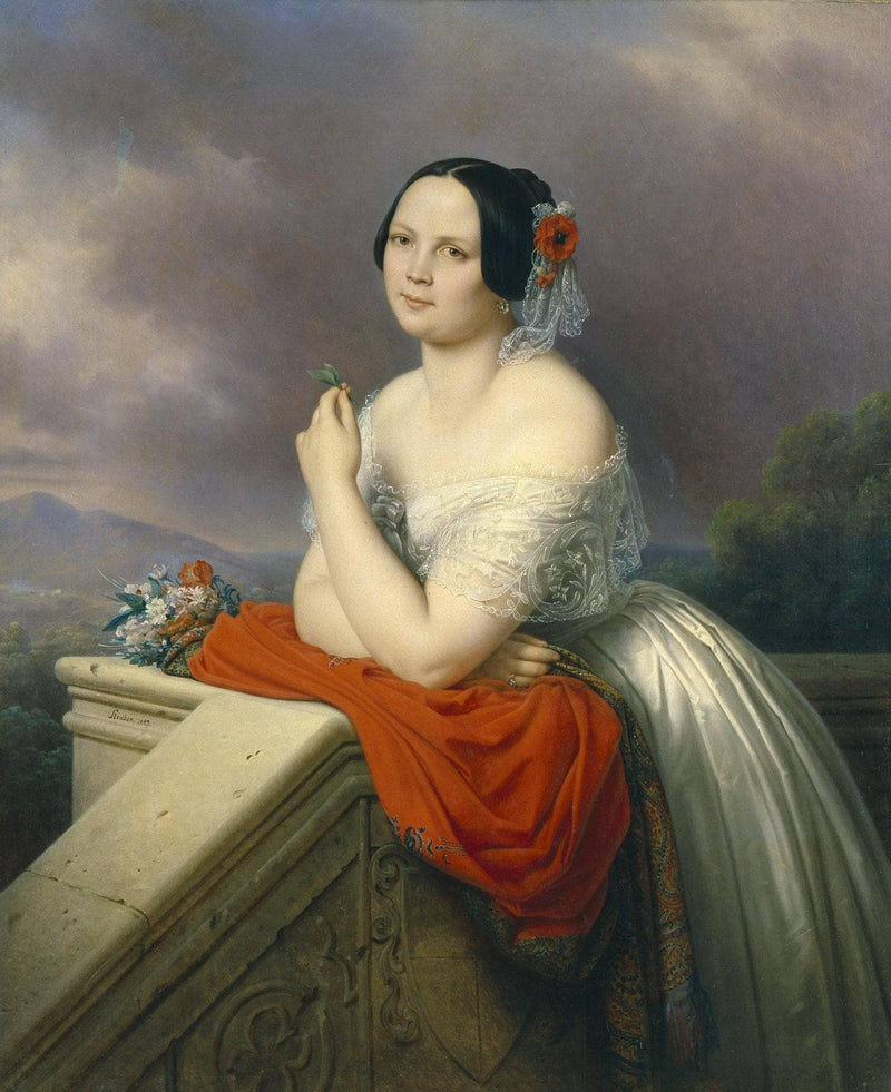 Portrait of a Young Woman by Charles de Steuben — Oil Painting Reproduction