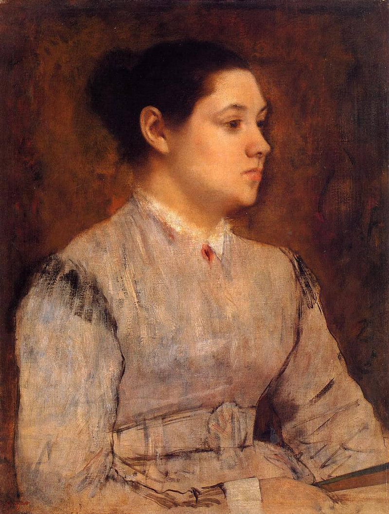 Portrait of a Young Woman by Edgar Degas — Oil Painting Reproduction