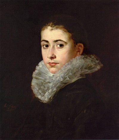 Portrait of a Young Woman in apartment