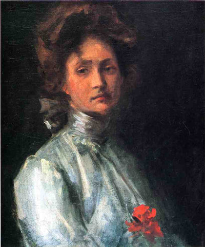 Portrait of a Young Woman in master bedroom