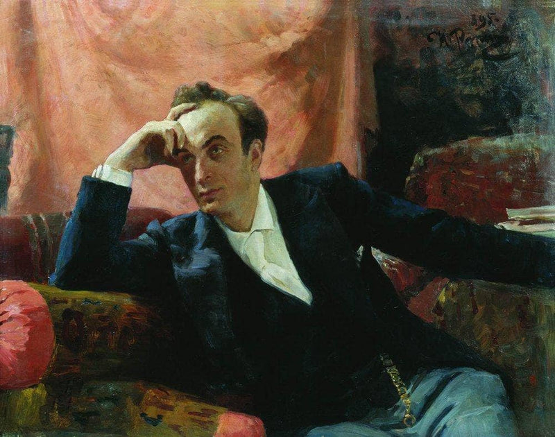 Portrait of actor and dramatist Grigory Grigorievich Ghe by Ilya Repin — Oil Painting Reproduction