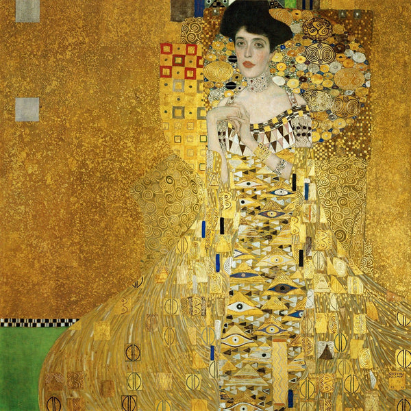 Portrait of Adele Bloch-Bauer I, by Gustav Klimt, Oil and gold leaf on canvas, 1907