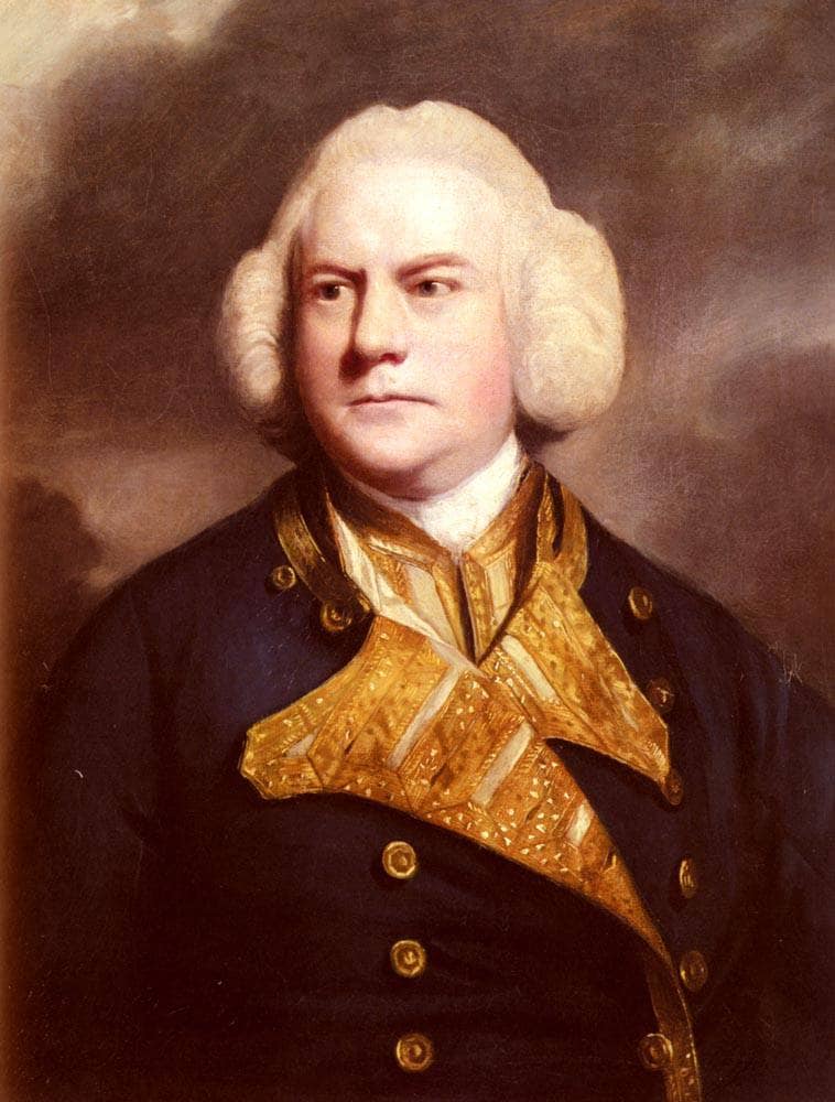 Portrait of Admiral Thomas Cotes by Joshua Reynolds — Oil Painting Reproduction