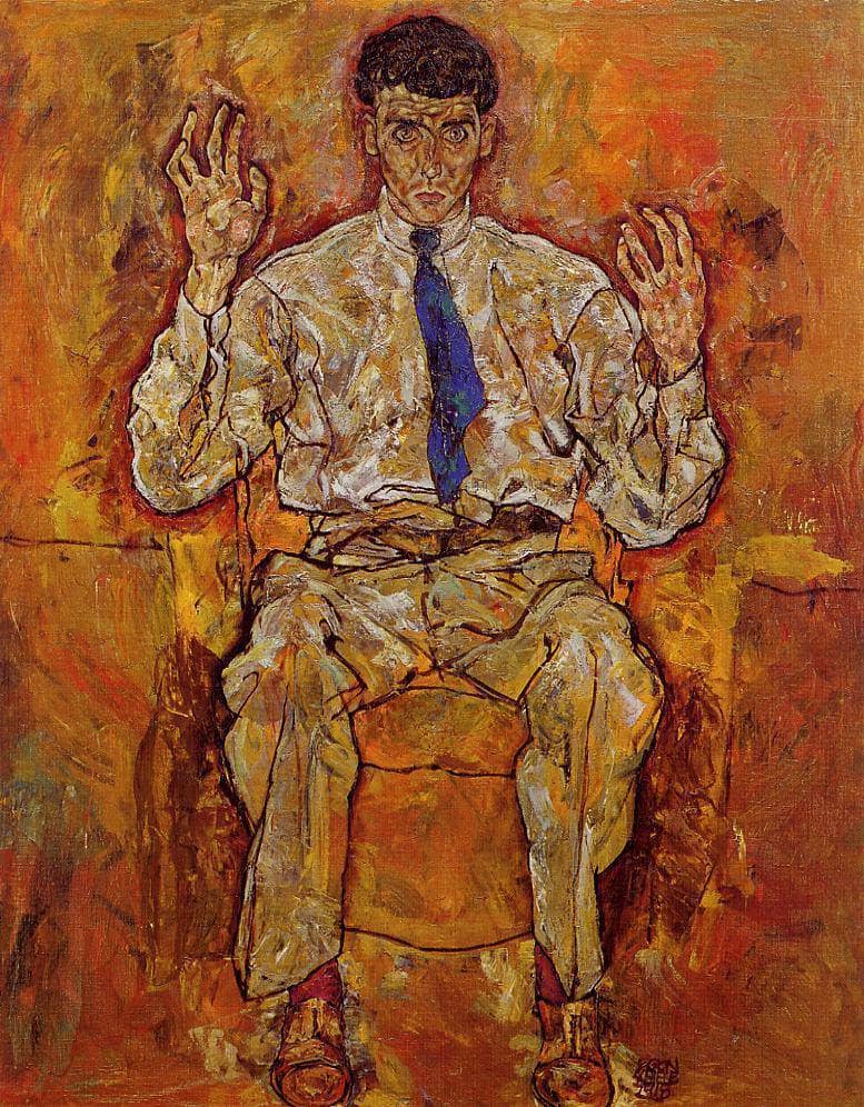Portrait of Albert Paris von Gutersloh by Egon Schiele — Oil Painting Reproduction