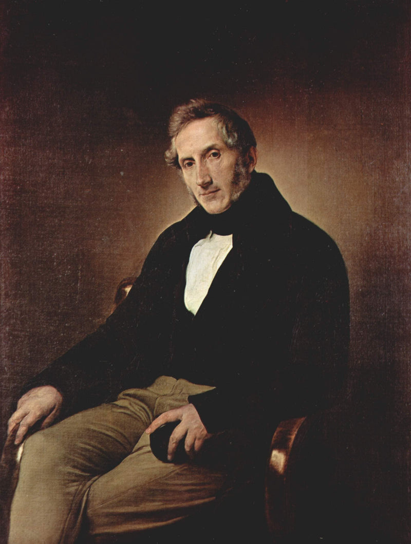 Portrait of Alessandro Manzoni by Francesco Hayez — Oil Painting Reproduction