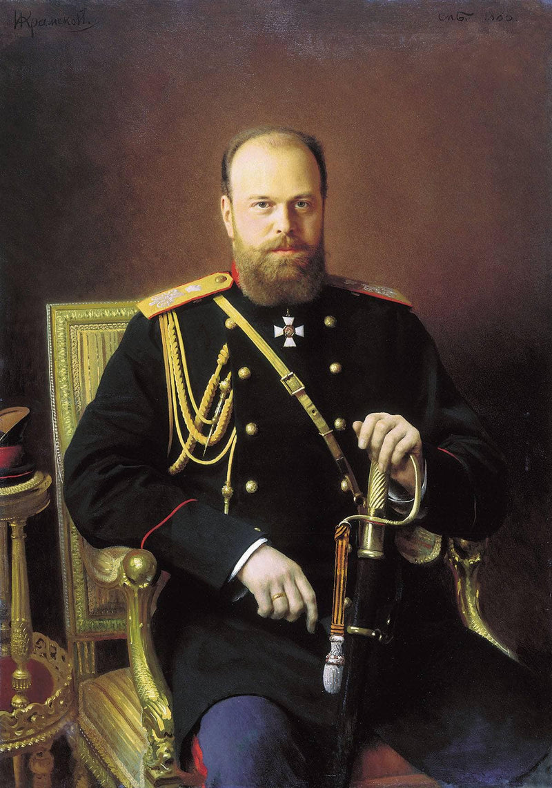 Portrait of Alexander III by Ivan Kramskoy — Oil Painting Reproduction