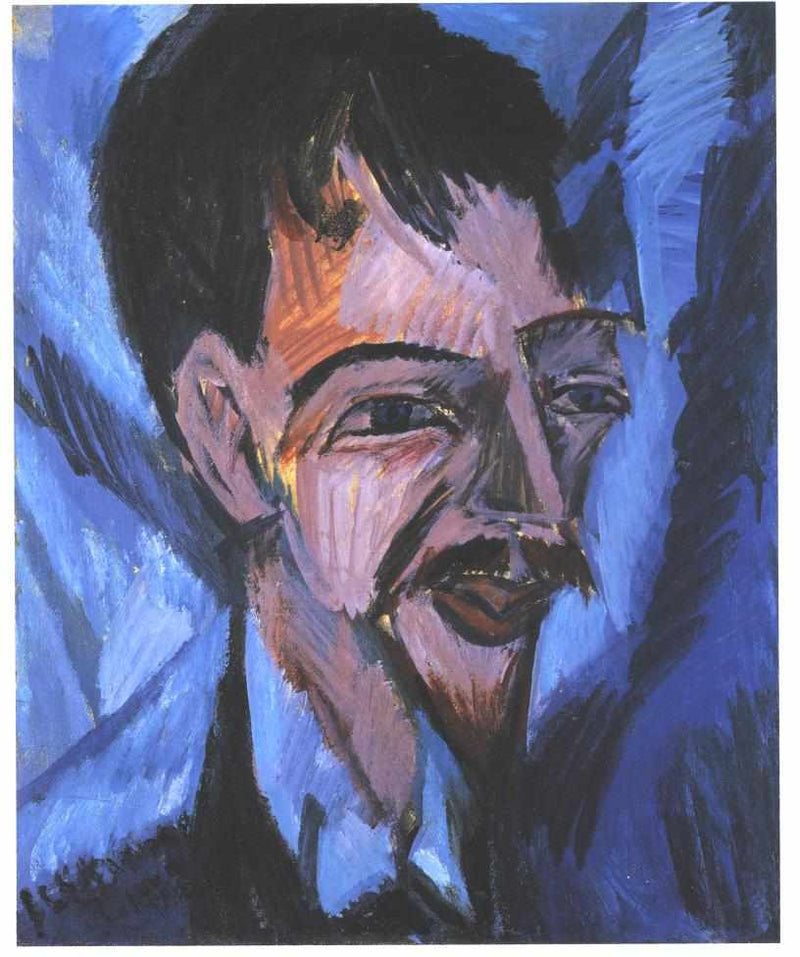 Portrait of Alfred Döblin by Ernst Ludwig Kirchner — Oil Painting Reproduction