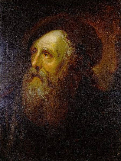 Portrait of an Old Jew in entryway
