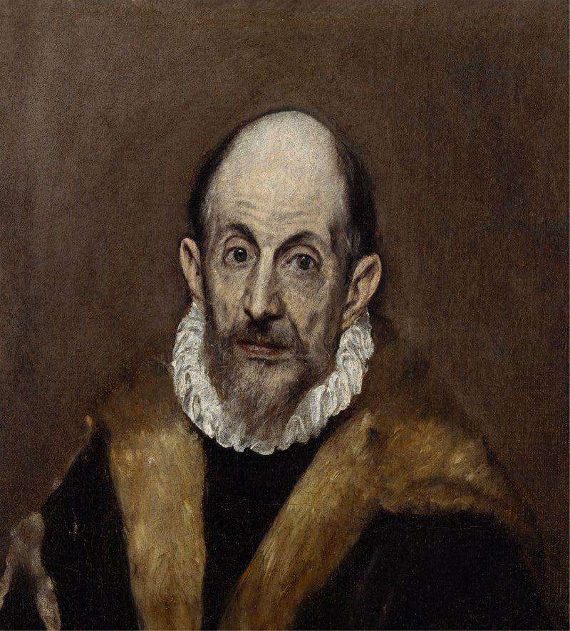 Portrait of an old man (presumed self-portrait of El Greco) by El Greco — Oil Painting Reproduction