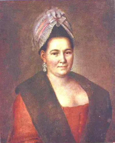 Portrait of an Unknown Woman in hallway