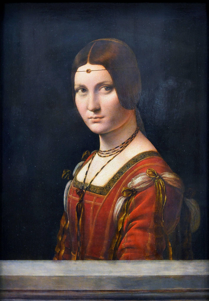 Portrait of an Unknown Woman (La Belle Ferroniere) by Leonardo da Vinci — Oil Painting Reproduction