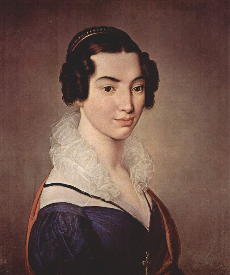 Portrait of Antoniet Vitali Sola by Francesco Hayez — Oil Painting Reproduction