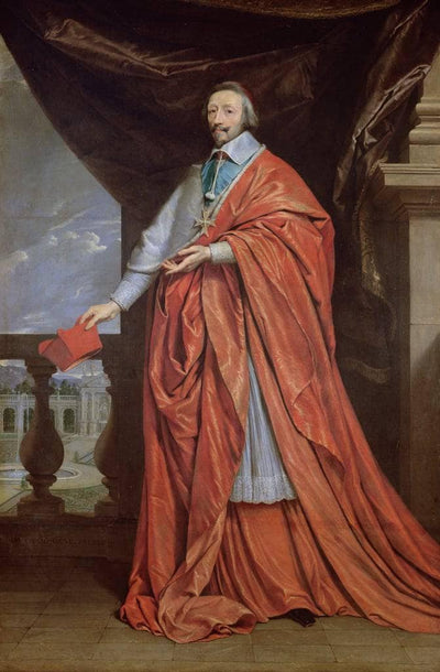 Portrait of Armand-Jean du Plessis, Cardinal Richelieu in kitchen