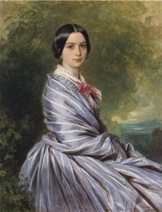 Portrait of Augusta Wichrow by Franz Xaver Winterhalter — Oil Painting Reproduction