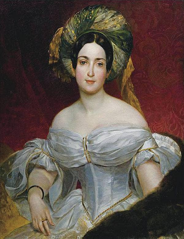 Portrait of Aurora Demidova by Karl Bryullov — Oil Painting Reproduction