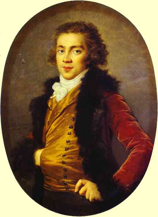 Portrait of Baron Grigory Alexandrovich Stroganoff by Louise Elisabeth Vigee Le Brun — Oil Painting Reproduction