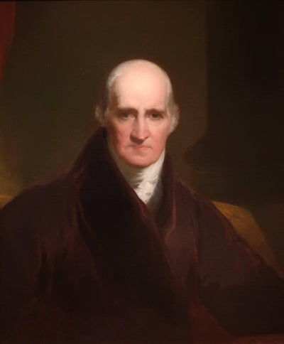 Portrait of Benjamin West in modern living room