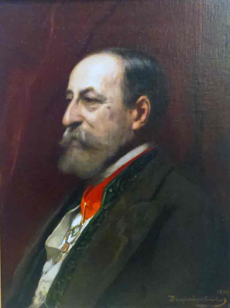 Portrait of Camille Saint-Saëns by Benjamin Constant — Oil Painting Reproduction