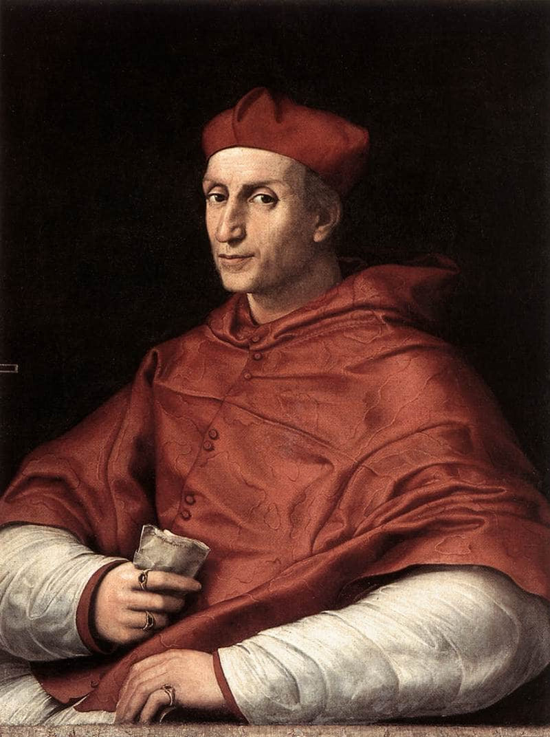 Portrait of Cardinal Dovizzi de Bibbiena by Raphael — Oil Painting Reproduction