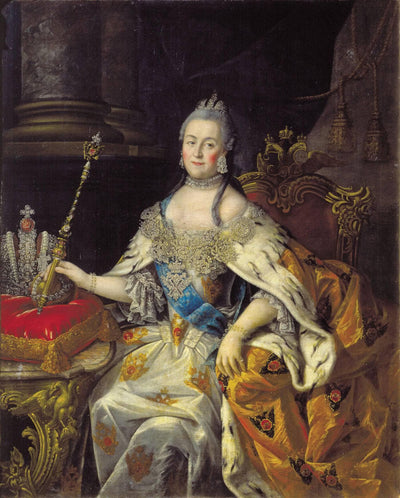 Portrait of Catherine II in study