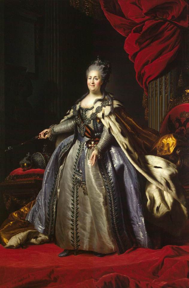 Portrait of Catherine II of Russia by Fyodor Rokotov — Oil Painting Reproduction