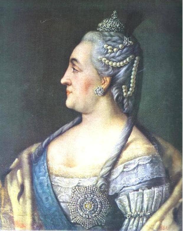 Portrait of Catherine II the Great by Aleksey Antropov — Oil Painting Reproduction