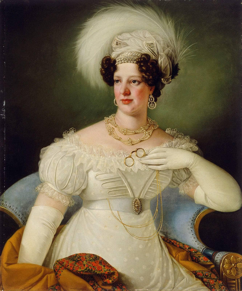 Portrait of Cecilia D'Auersperg by Giuseppe Tominz — Oil Painting Reproduction