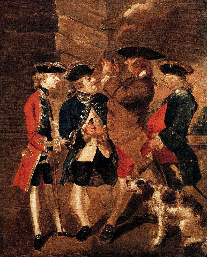 Portrait of Charles Turner, Sir William Lowther, Joseph Leeson and Monsieur Huet by Joshua Reynolds — Oil Painting Reproduction