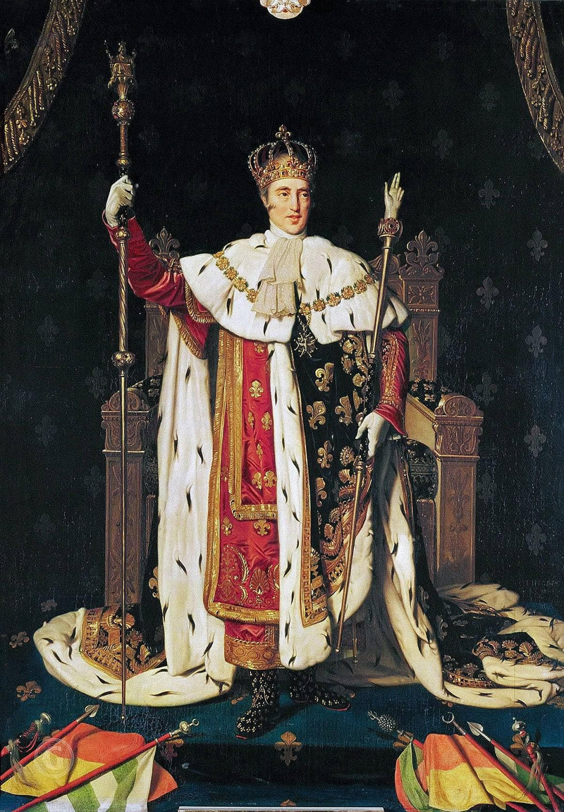 Portrait of Charles X in Coronation Robes by Jean Auguste Dominique Ingres — Oil Painting Reproduction