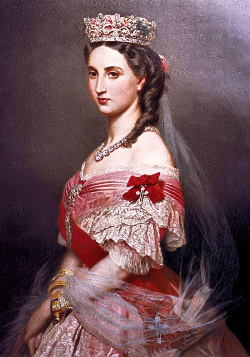 Portrait of Charlotte of Belgium by Franz Xaver Winterhalter — Oil Painting Reproduction
