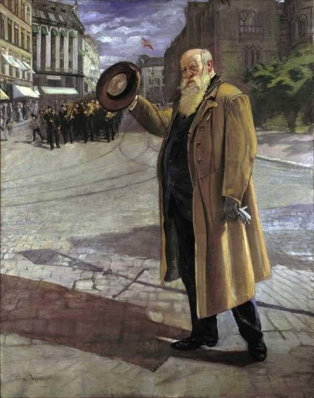 Portrait of Christian Krohg by Oda Krohg — Oil Painting Reproduction