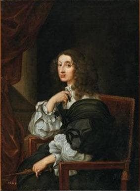 Portrait of Christina, Queen of Sweden (1626â1689), half-length, seated, holding a scepter by Sebastien Bourdon — Oil Painting Reproduction