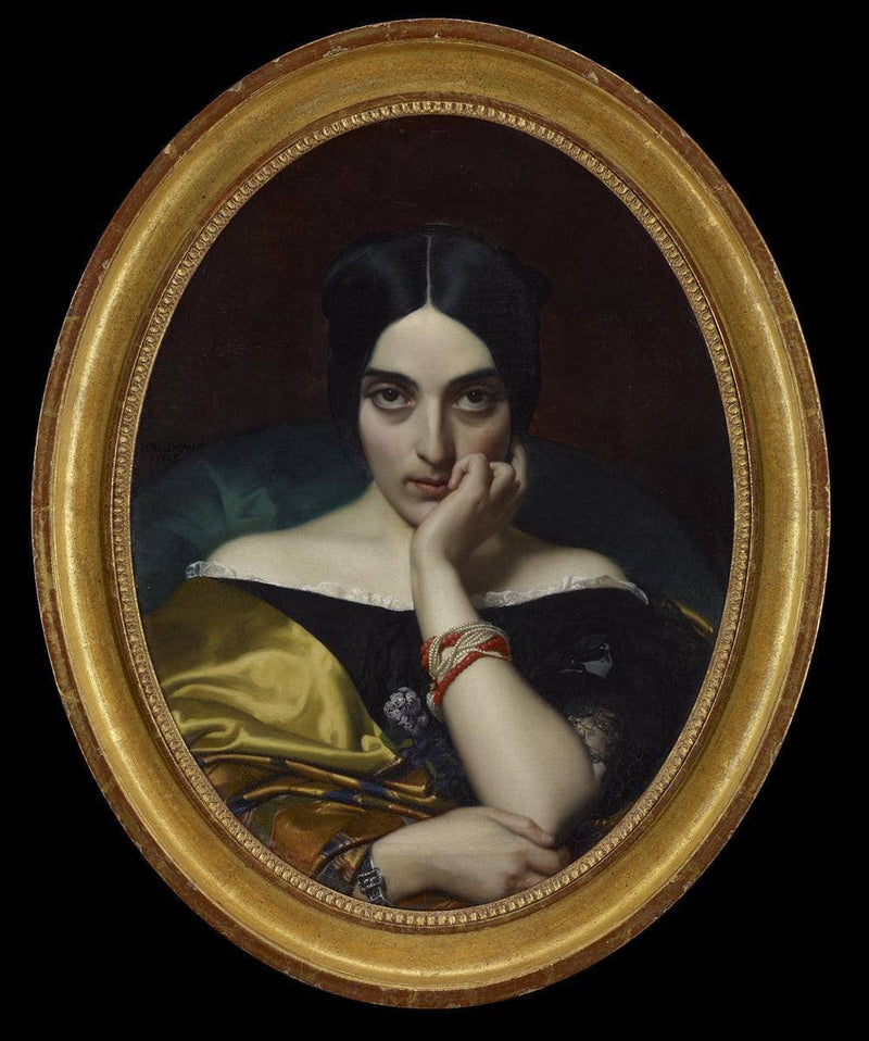 Portrait of Clémentine (Mrs. Alphonse) Karr by Henri Lehmann — Oil Painting Reproduction