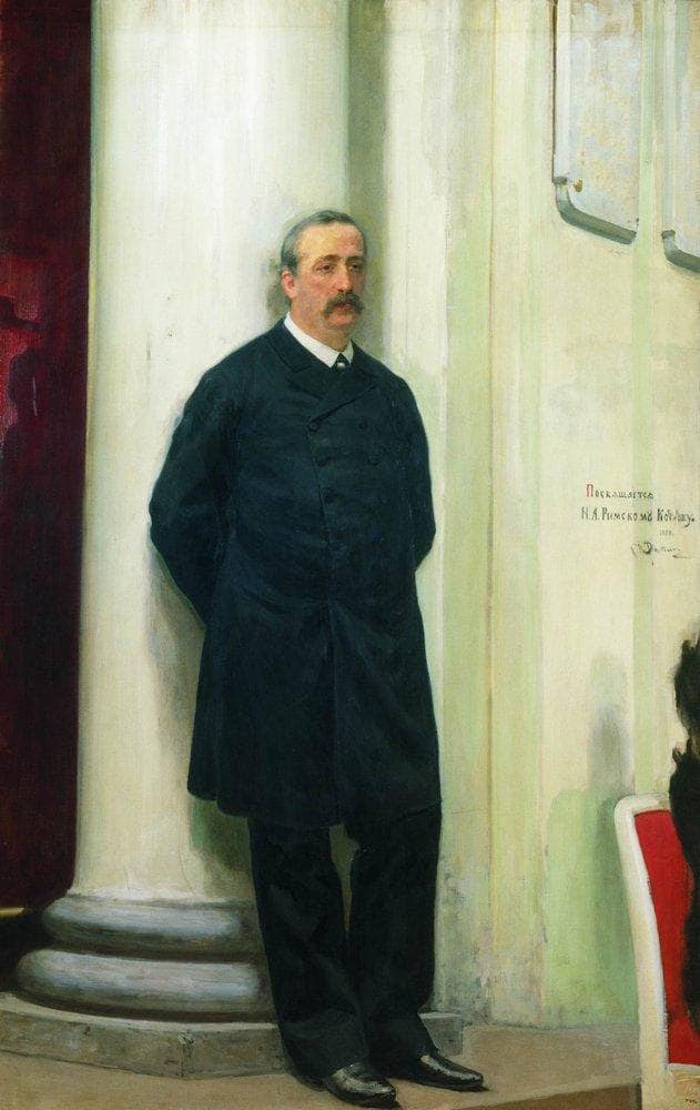 Portrait of composer and chemist Aleksander Porfirievich Borodin by Ilya Repin — Oil Painting Reproduction