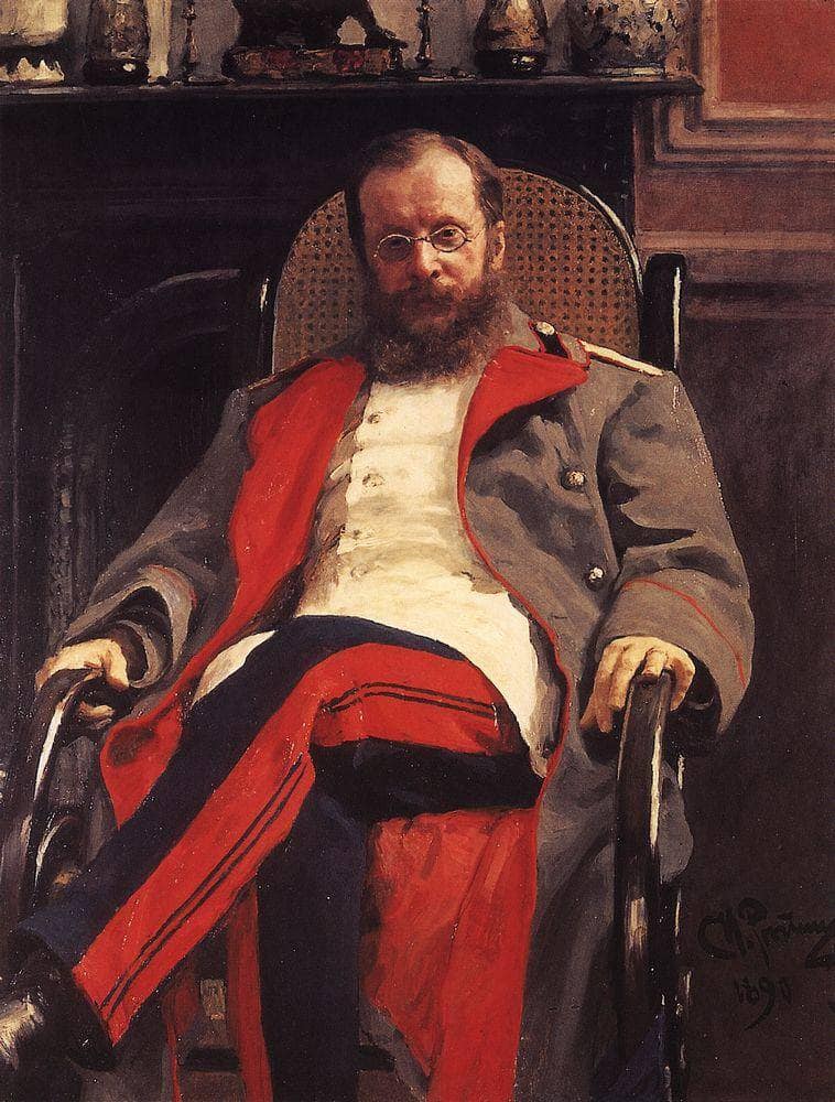 Portrait of Composer Cesar Antonovich Cui by Ilya Repin — Oil Painting Reproduction