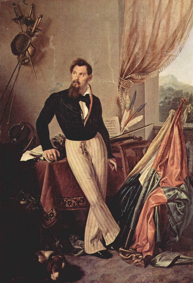 Portrait of Conte Baglioni by Francesco Hayez — Oil Painting Reproduction